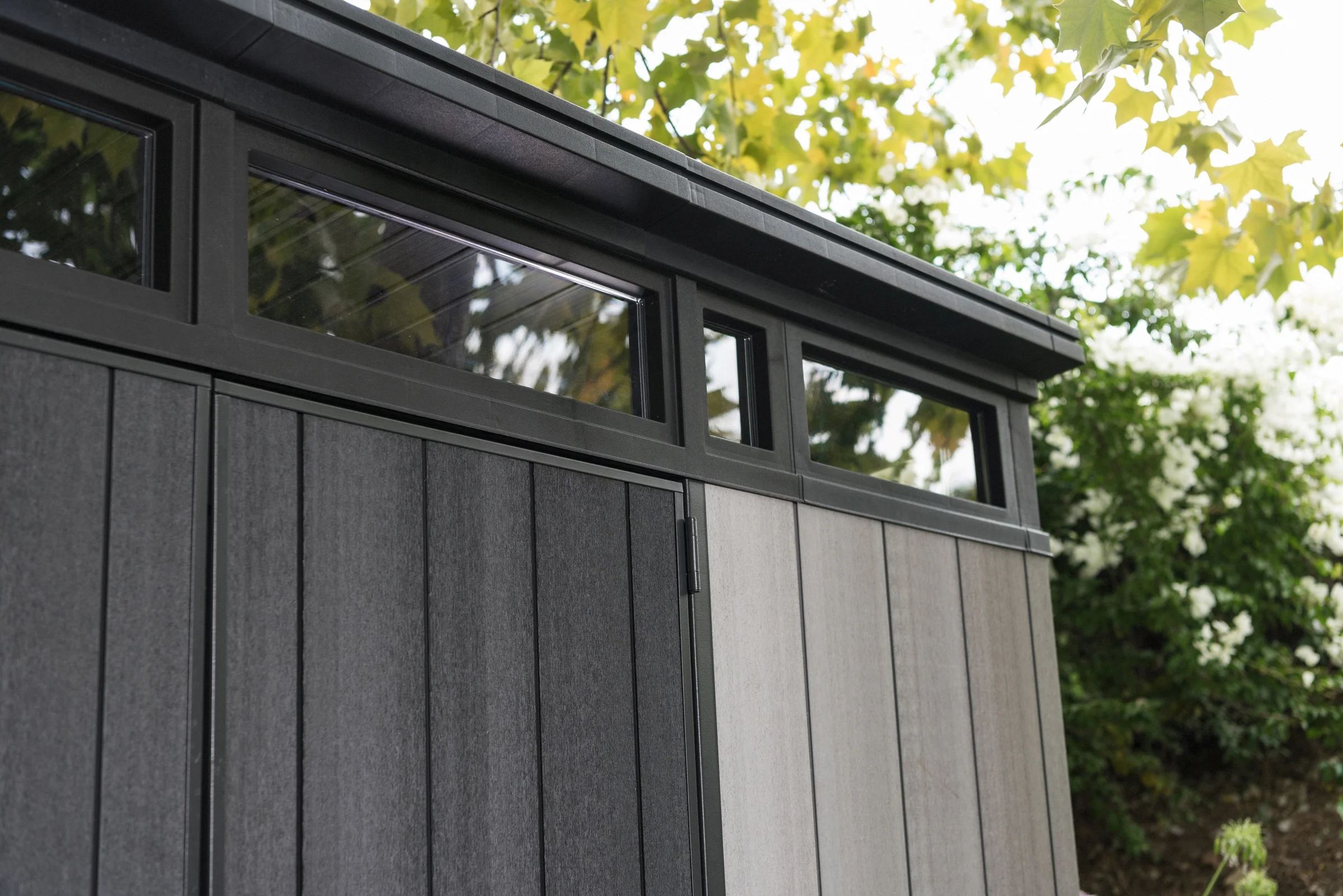 Keter Artisan 9x7 Foot Large Outdoor Shed & Floor w/Modern Design, Grey - Image 18