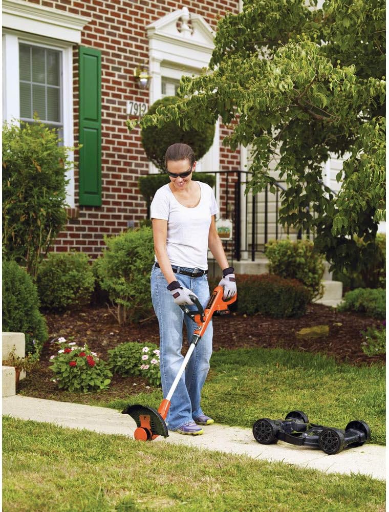 BLACK+DECKER Combination String Trimmer, Lawn Mower, and Edger, Cordless 3-in-1