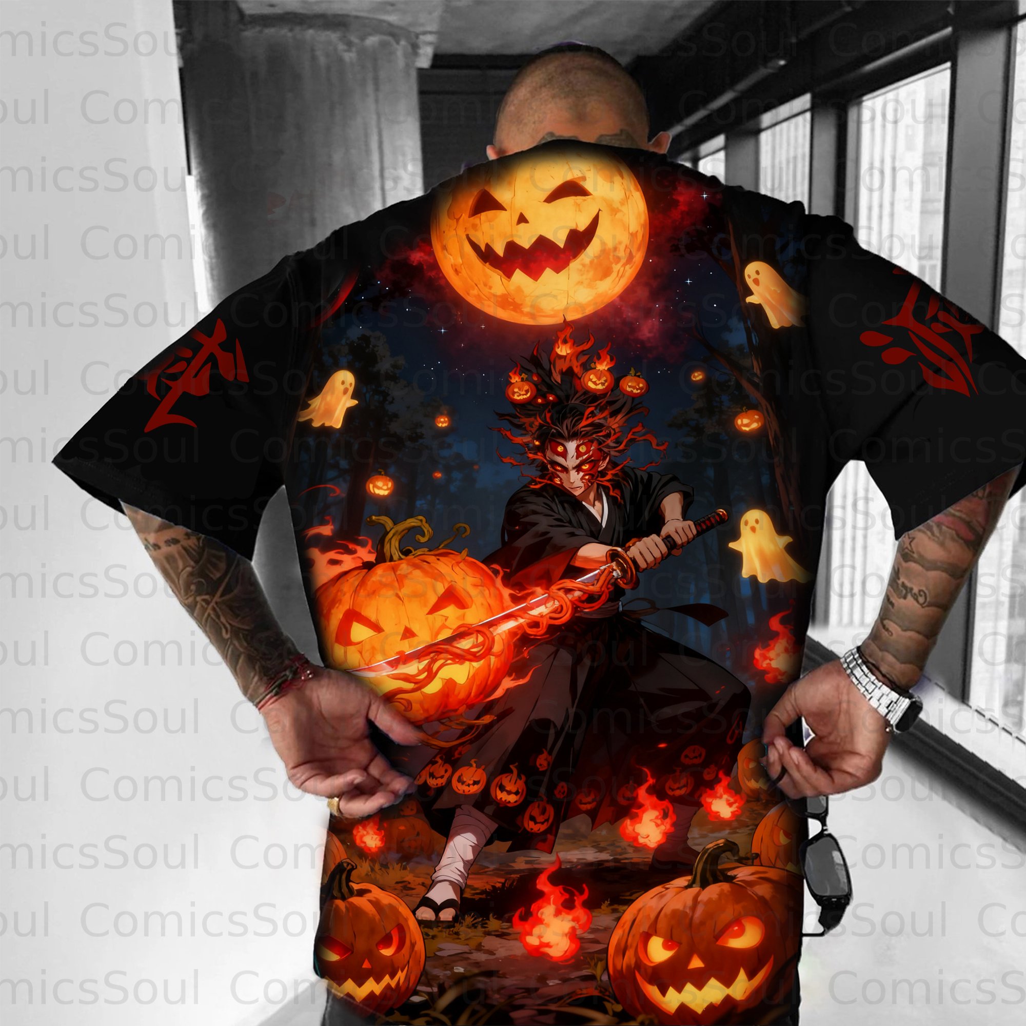 Unisex Anime Halloween Inspired Vintage T-Shirt