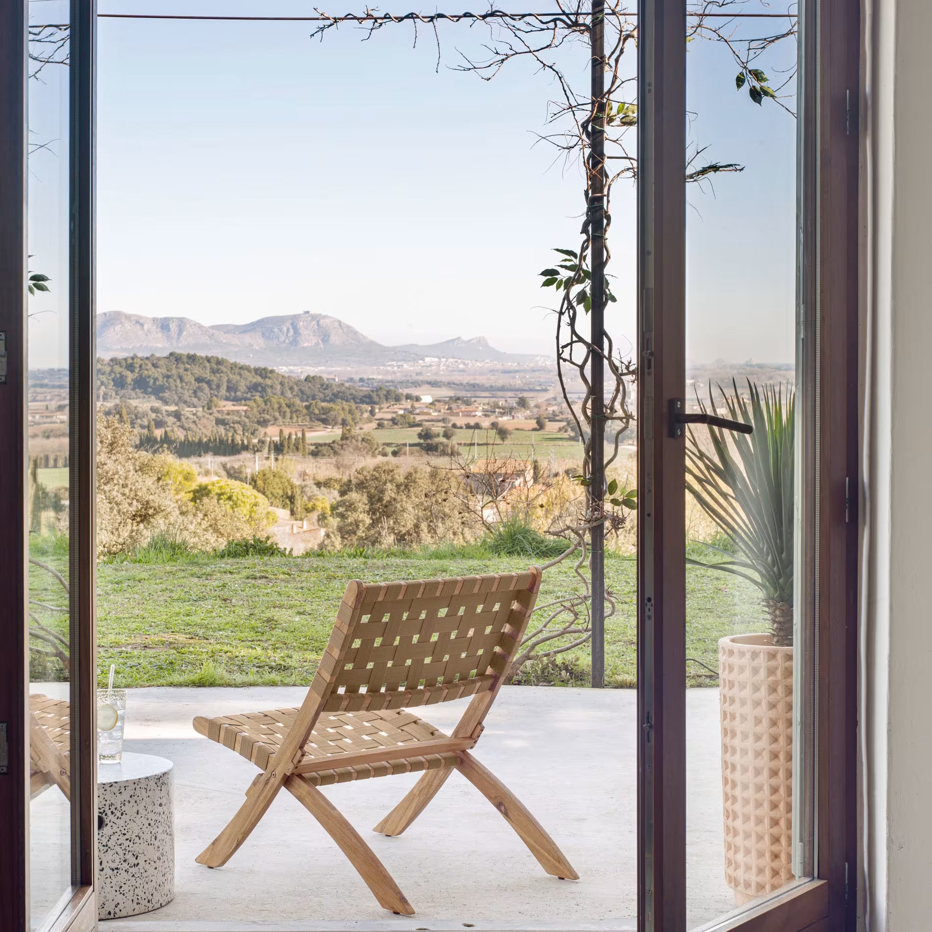 Kave Home Chabeli Klapstoel - Bruin