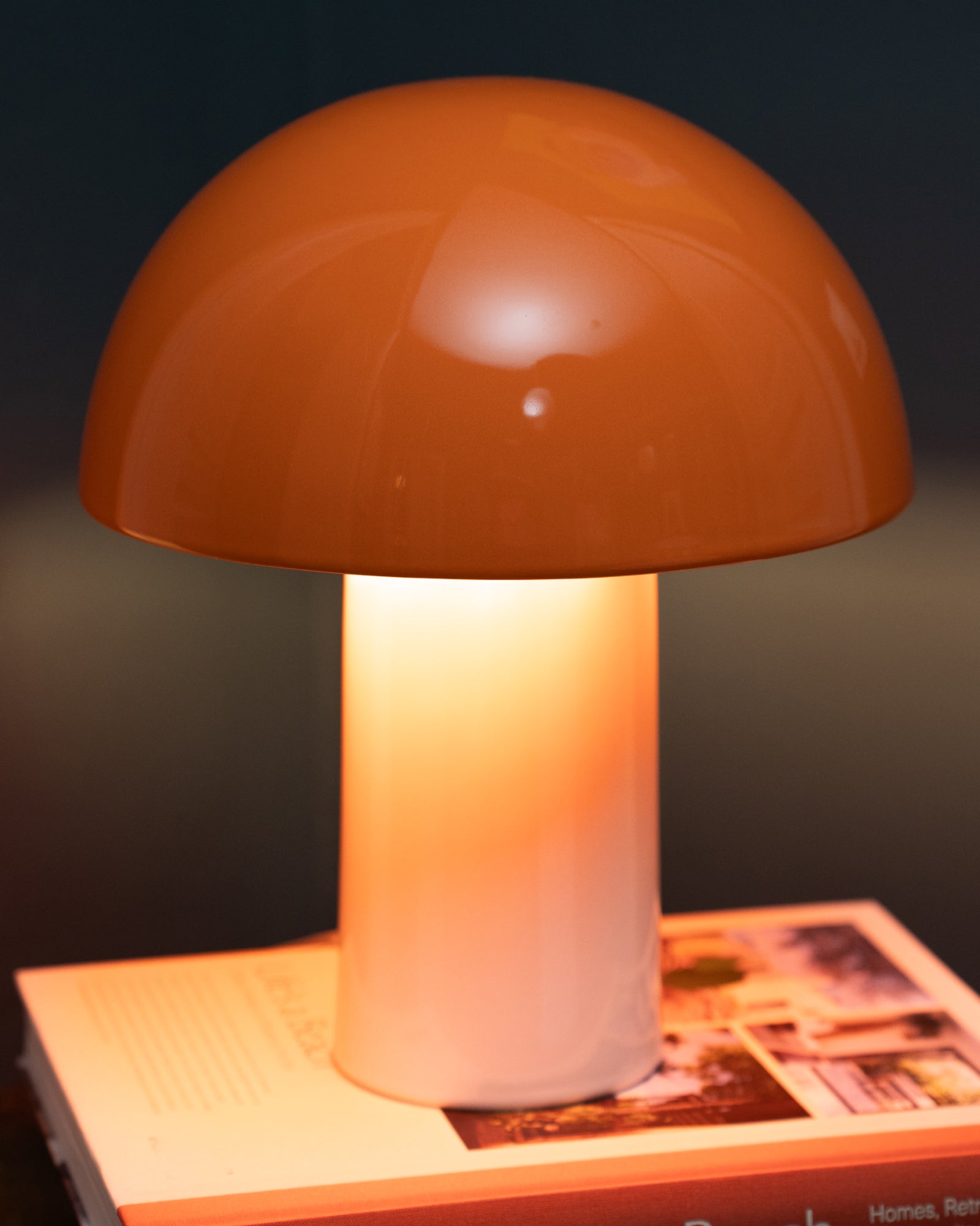Cogumelo Keramiklampe orange sand