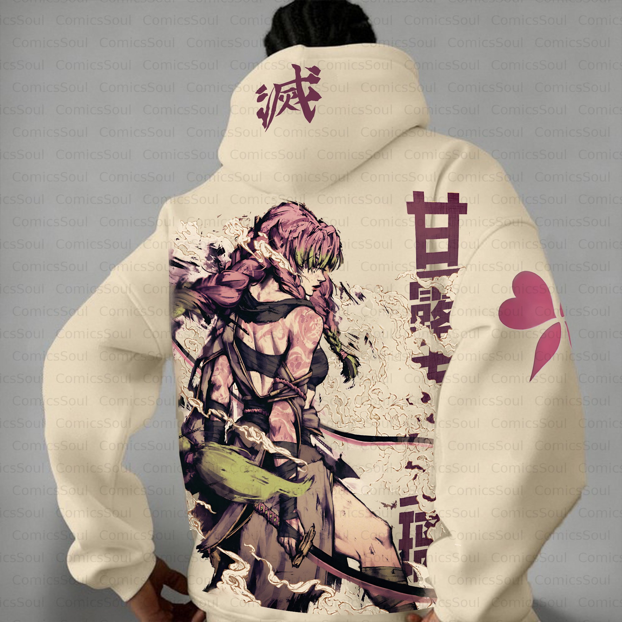 Unisex Anime Inspired Vintage Plush Hoodie