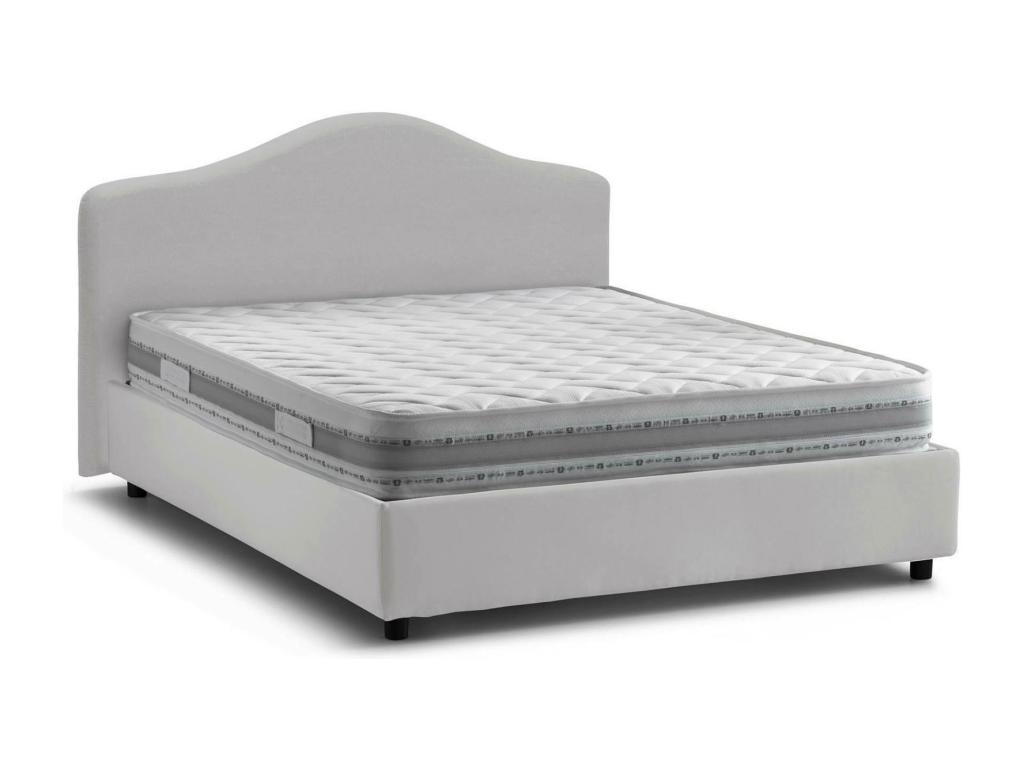 Cama doble Joliven Cama contenedor con revestimiento de Made in Italy Apertura frontal con colchón de 160x200 cm incluido