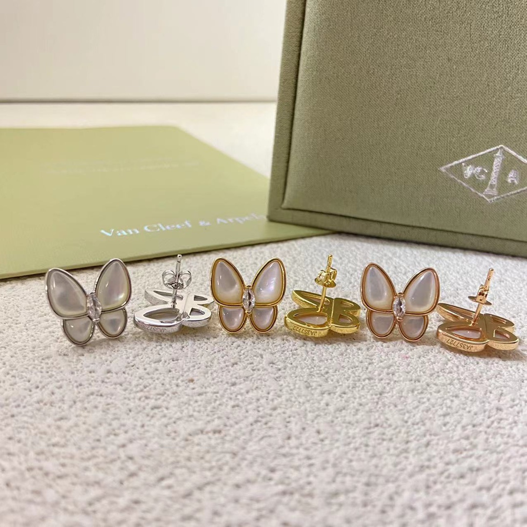 VCA Two Butterfly Earrings - Original Replica Club