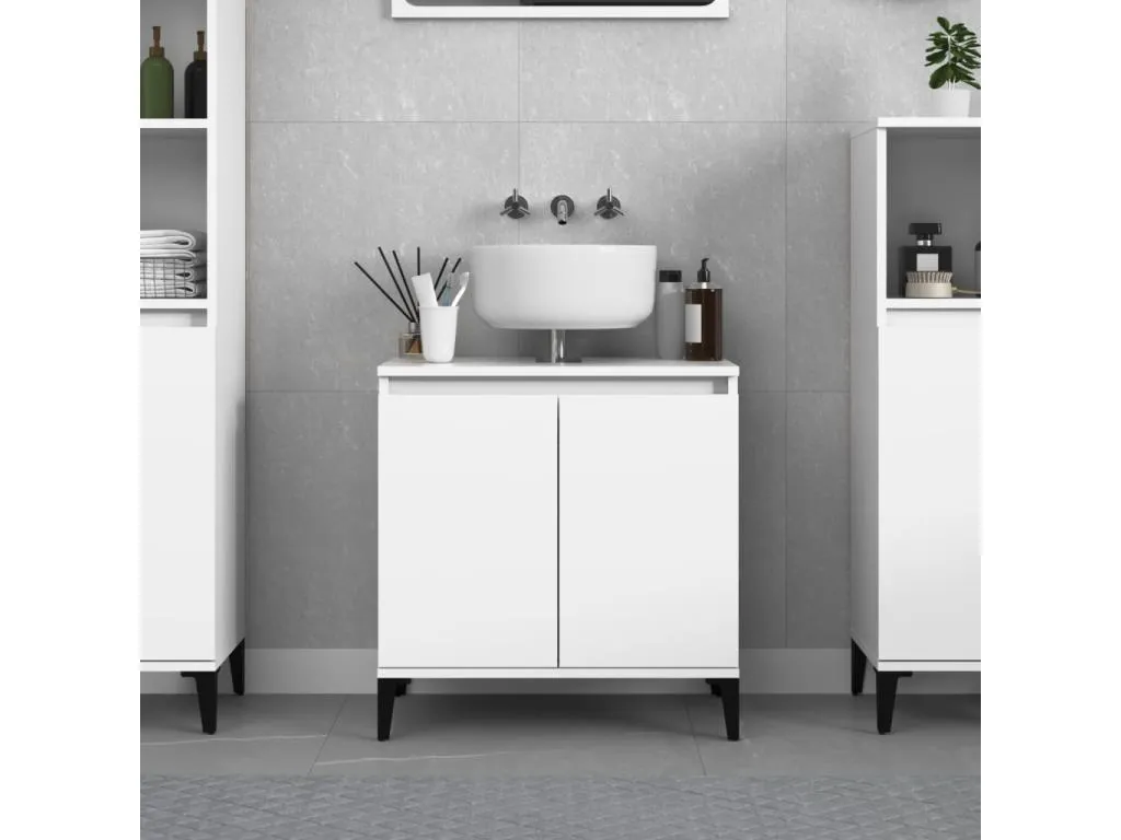 Armario para lavabo Mueblestop contrachapada blanco 58x33x60 cm VARY57796
