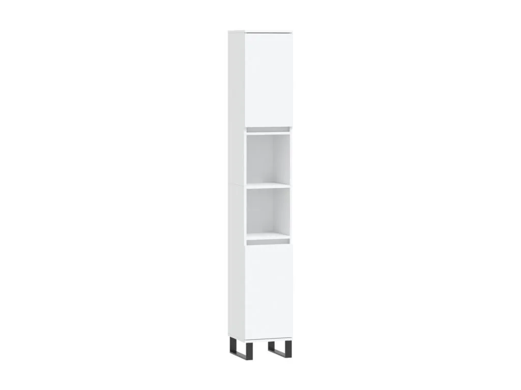 Armario de baño Decounico contrachapada blanco 30x30x190 cm