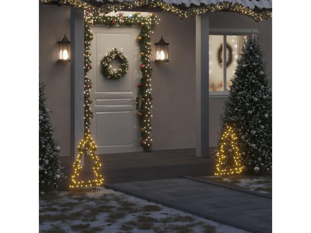 Decoración luminosa para árbol de Navidad con 80 estacas LED de 60 cm