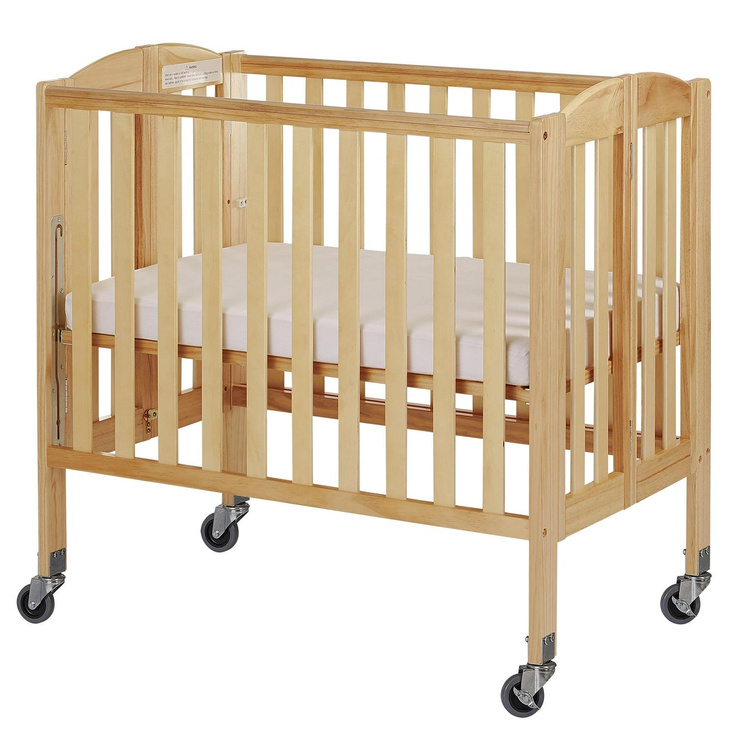 Dream On Me Birch 3-in-1 Folding Portable Mini Crib. Natural - Image 10