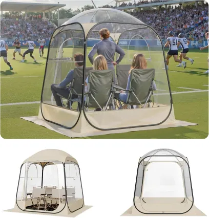 VEVOR Pop up Sports Tent, 8 Sizes Optional Clear Bubble Tent for 1-6 Person