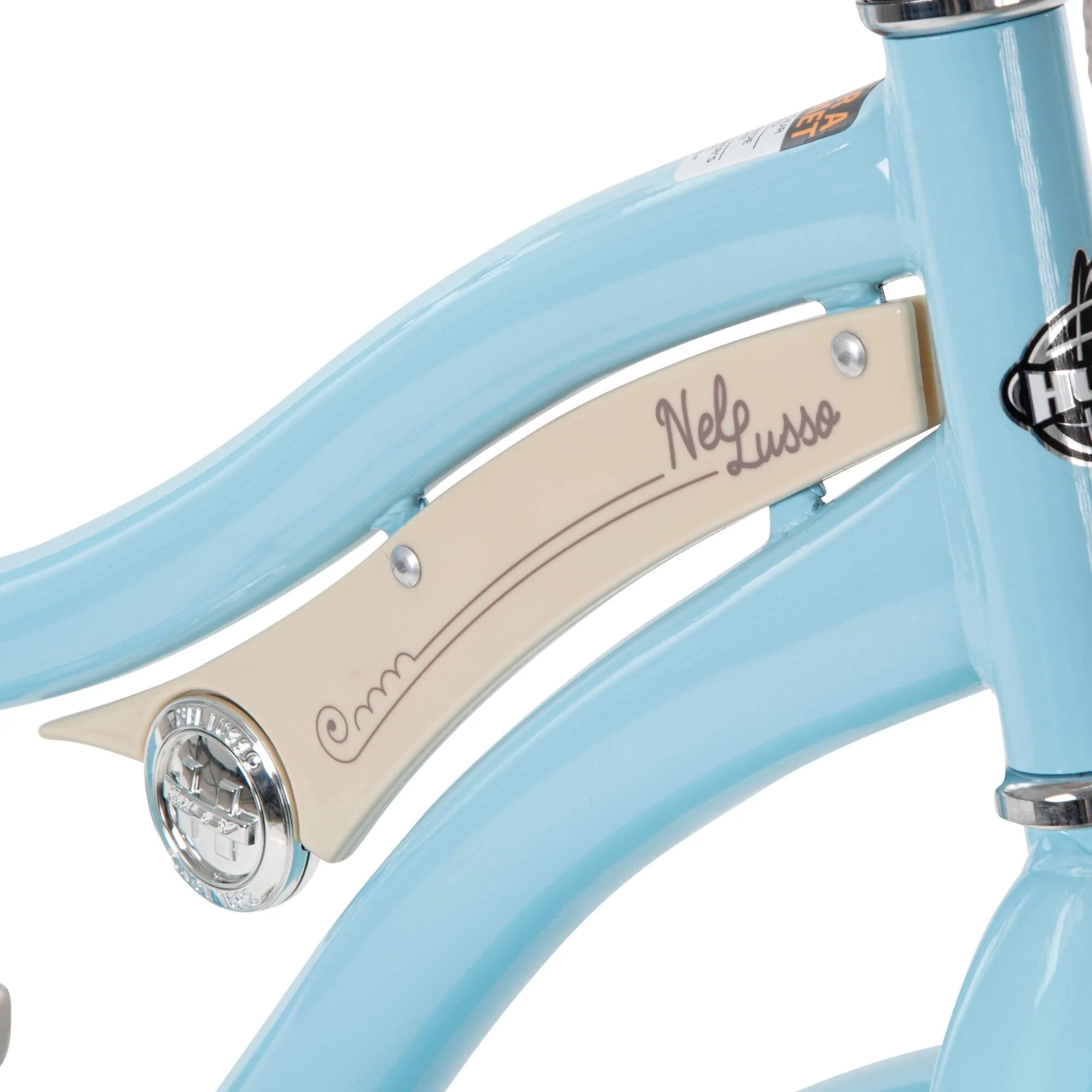 24 In. Girls Nel Lusso Women's Classic Beach Cruiser Bike, Light Blue - Image 7