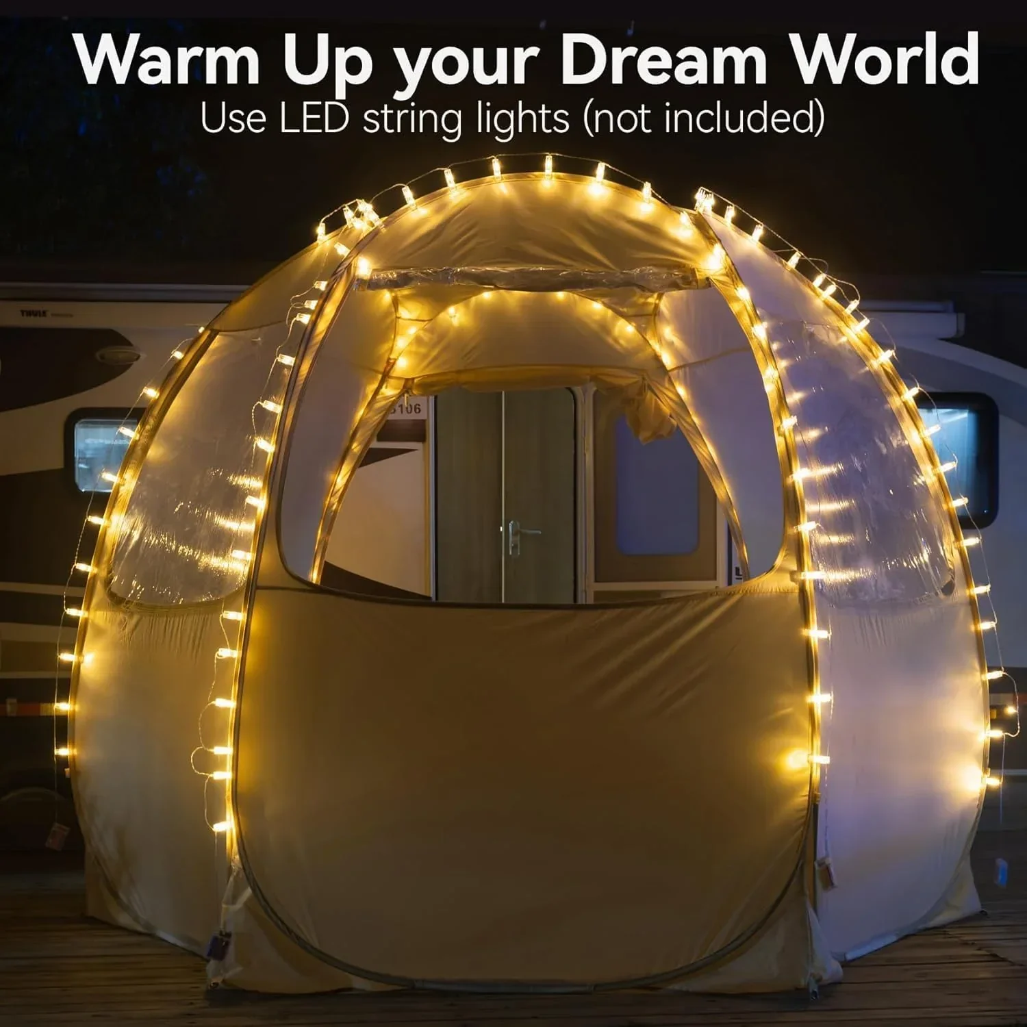Screen gazebo sleeps 6-10-15 people Igloo-style canopy tent mosquito net on the sides Perfect