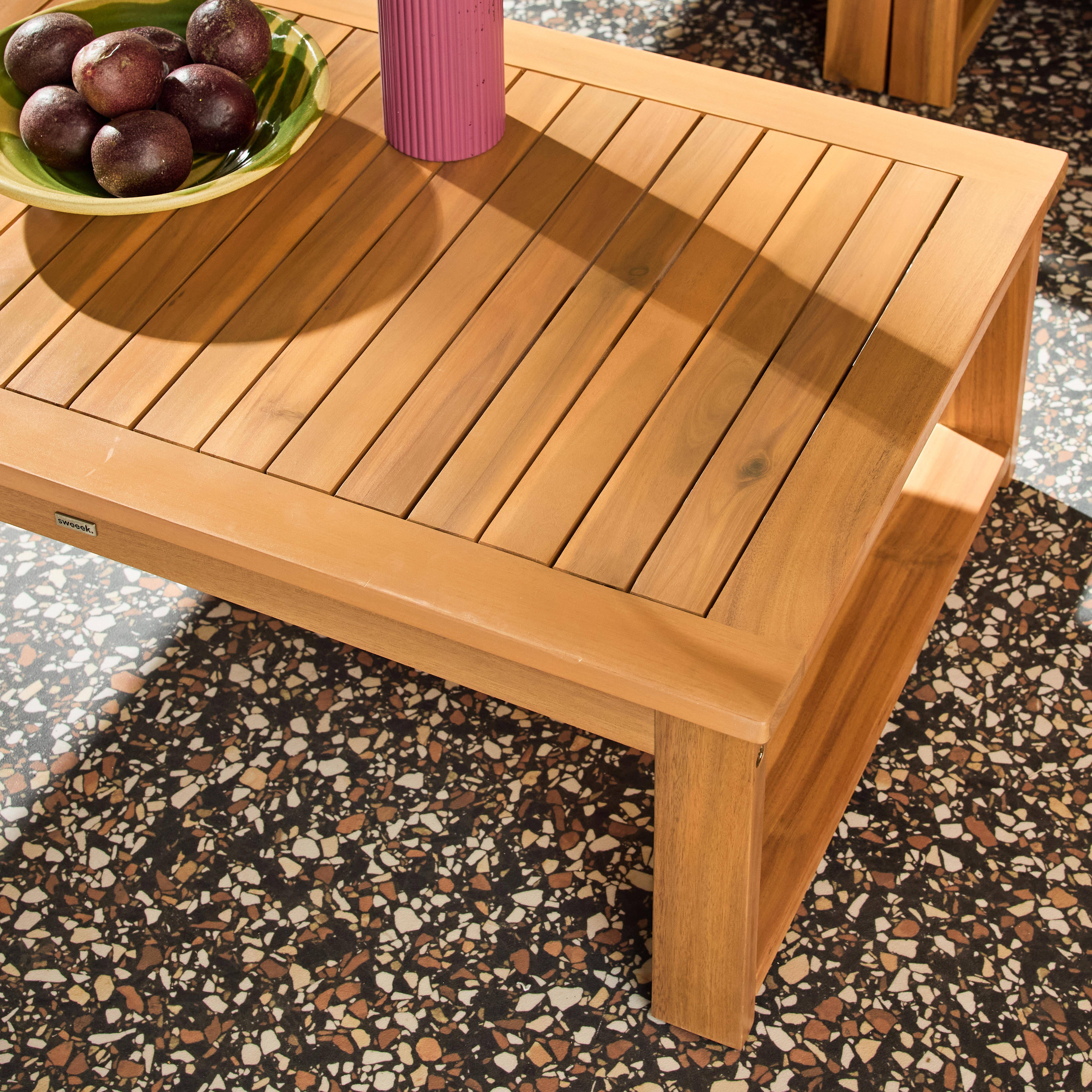 Tula - Conjunto de jardín modular de madera de acacia, 4 plazas