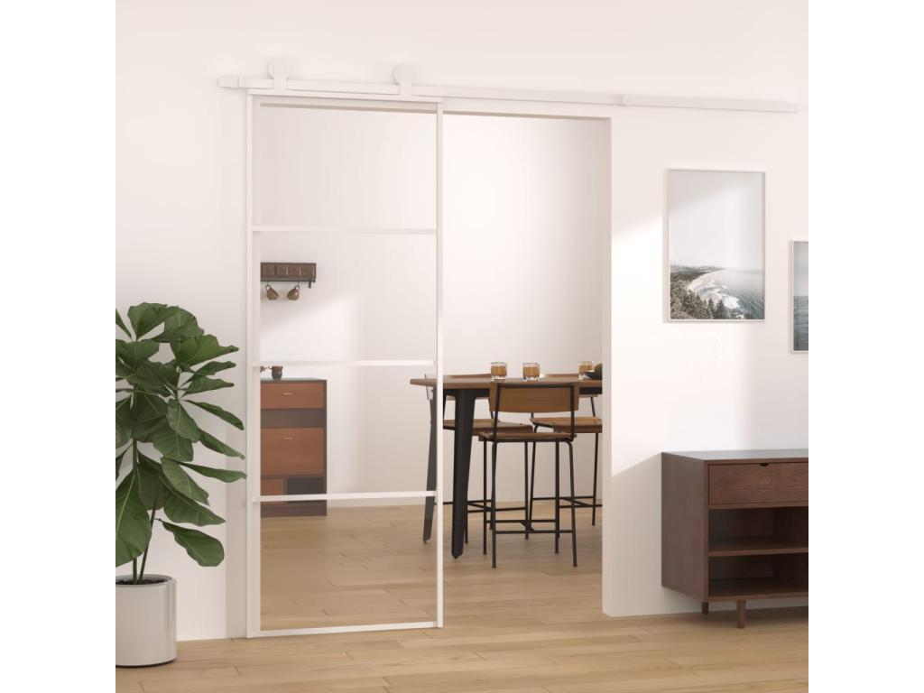 Puerta corredera ESG cristal y aluminio 76x205 cm Tucasago