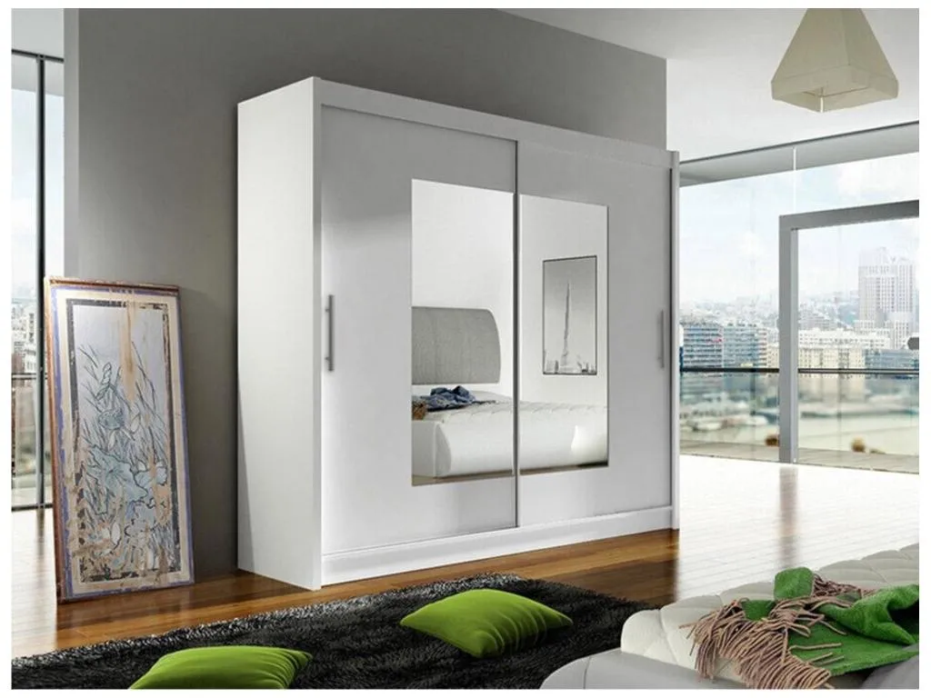 Armario Alkifurniturees 106 Blanco 215x180x58cm Puertas de armario - Correderas 04558PYUV