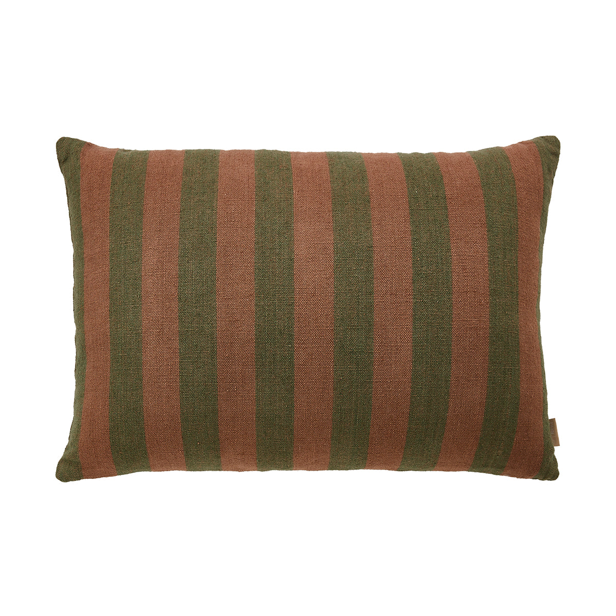 Blokker Linen Stripe Sierkussen 40 x 60 cm - Bruin / Groen