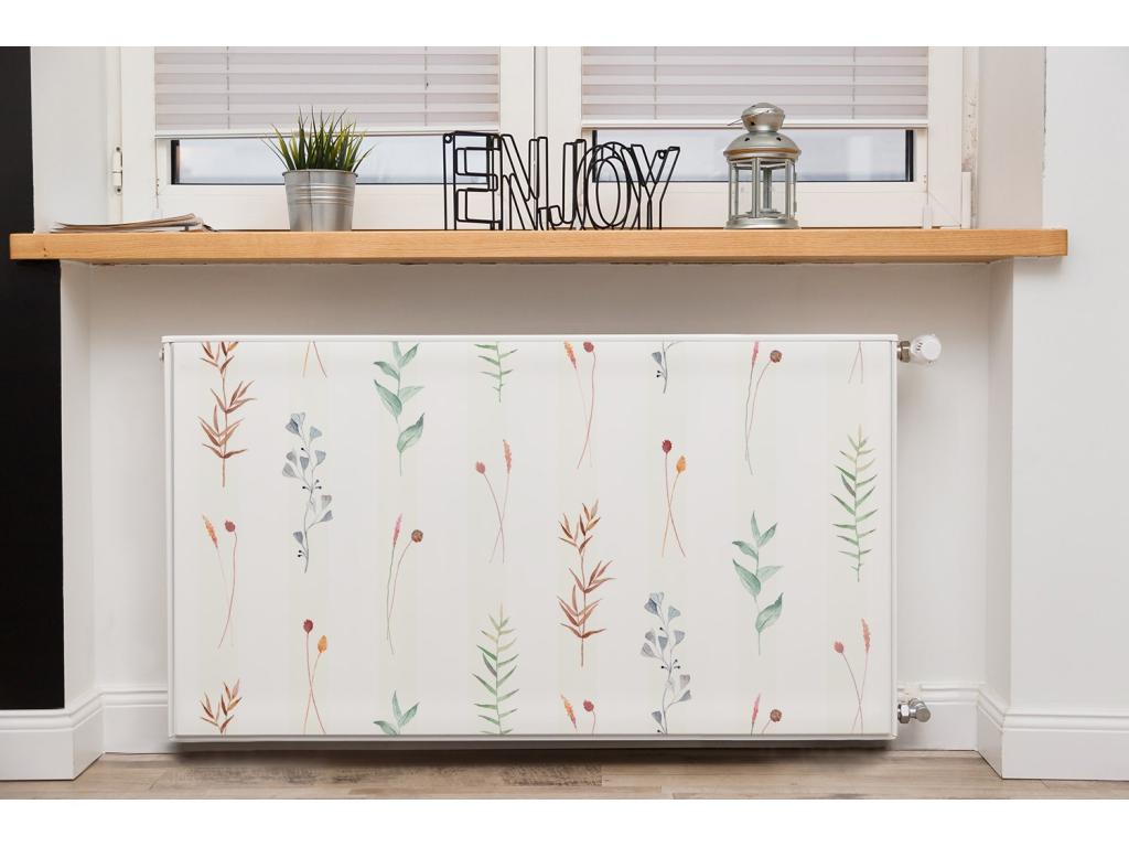 Alfombrilla magnética para radiador - Flores decorativas 110 x 60 cm, Imán para radiador