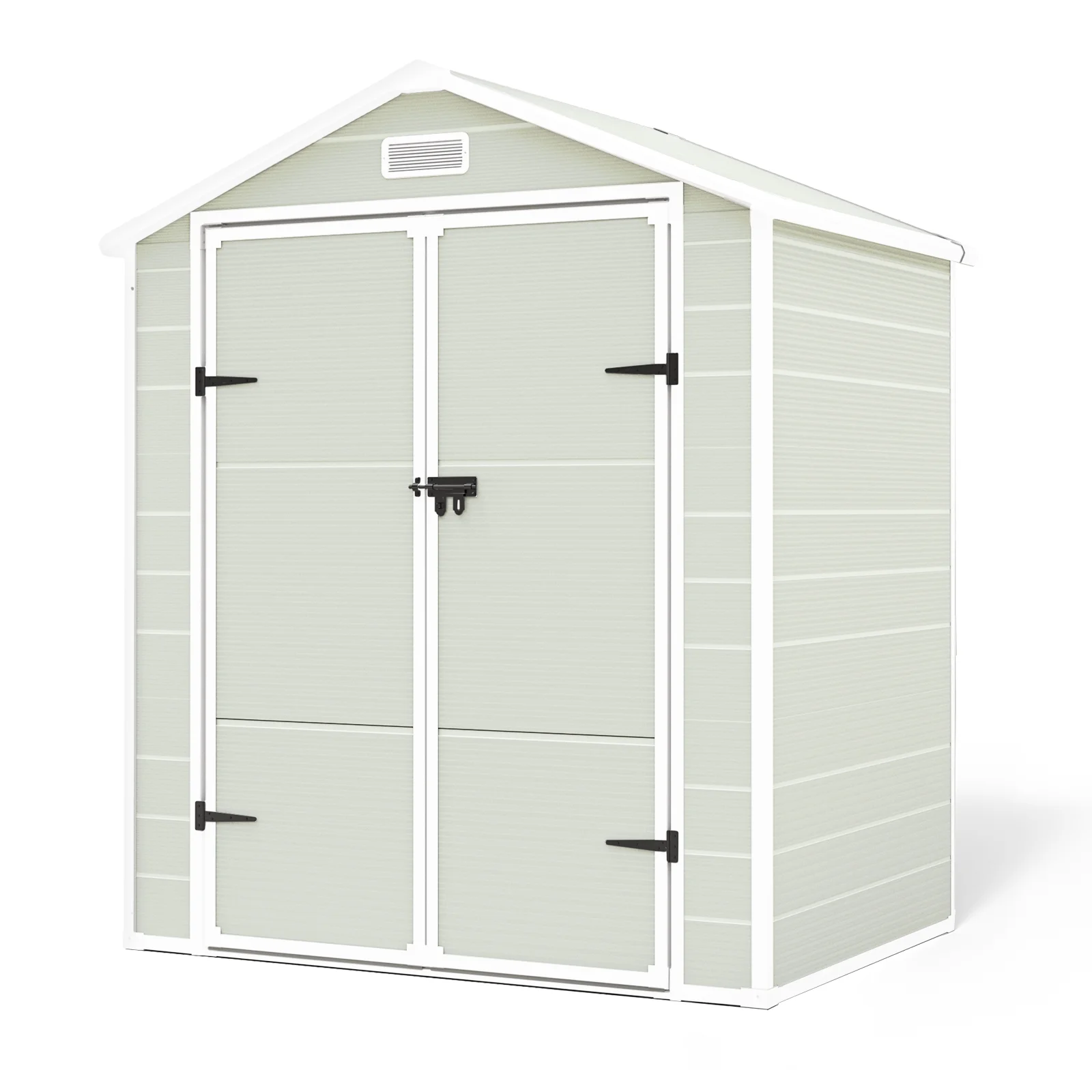 ECOPATIO Outdoor Storage Shed 5x3 FT, Resin Garden Shed for Bike, Tool, Plastic Outside Sheds & Outdoor Storage Storage Box with Lockable Door for Backyard, Patio, Lawn, Sandstone - Image 17