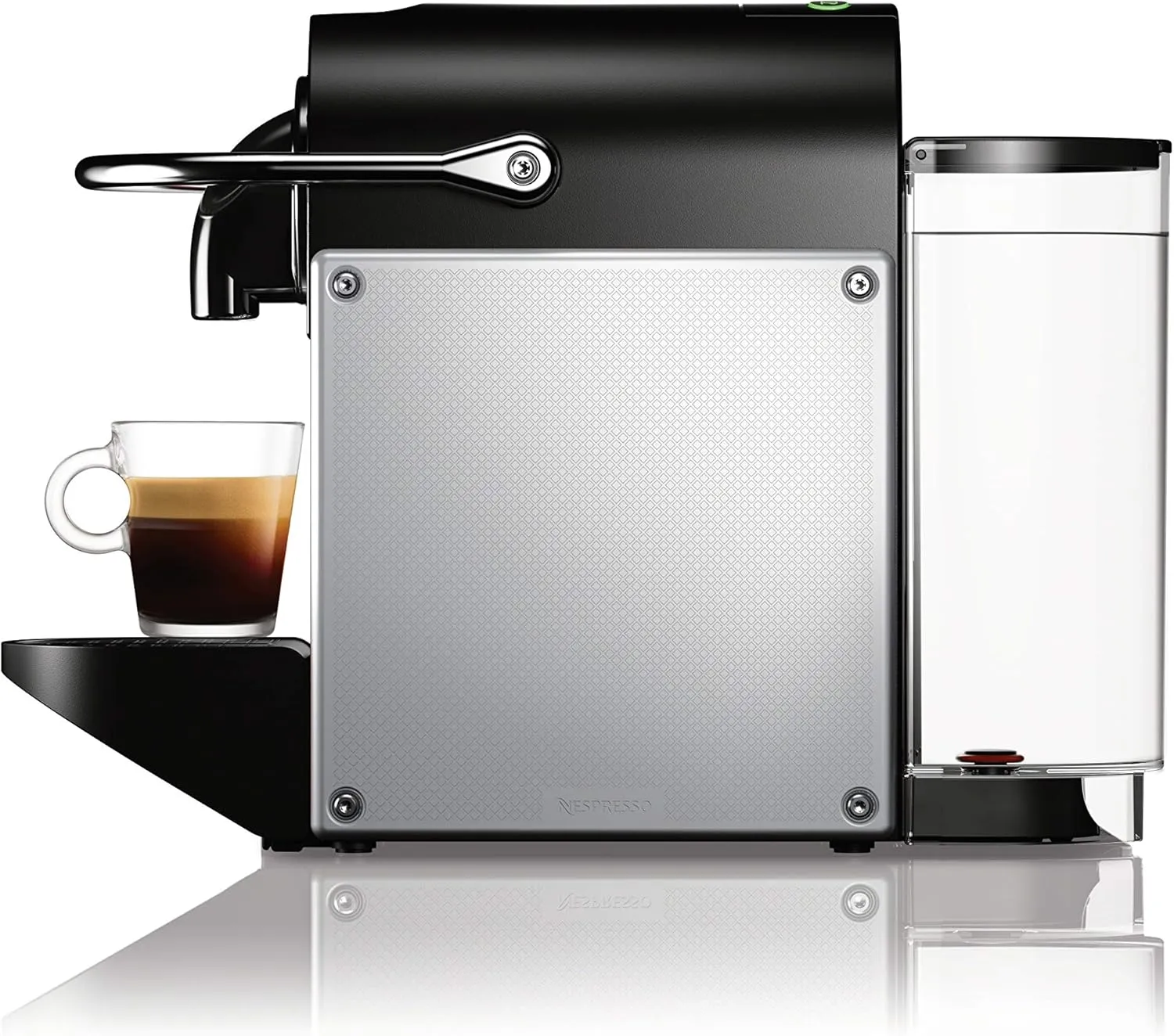 Nespresso Pixie Espresso Machine by De’Longhi, 19-Bar Pump, Compact Aluminum Design, Silver, 1100ml