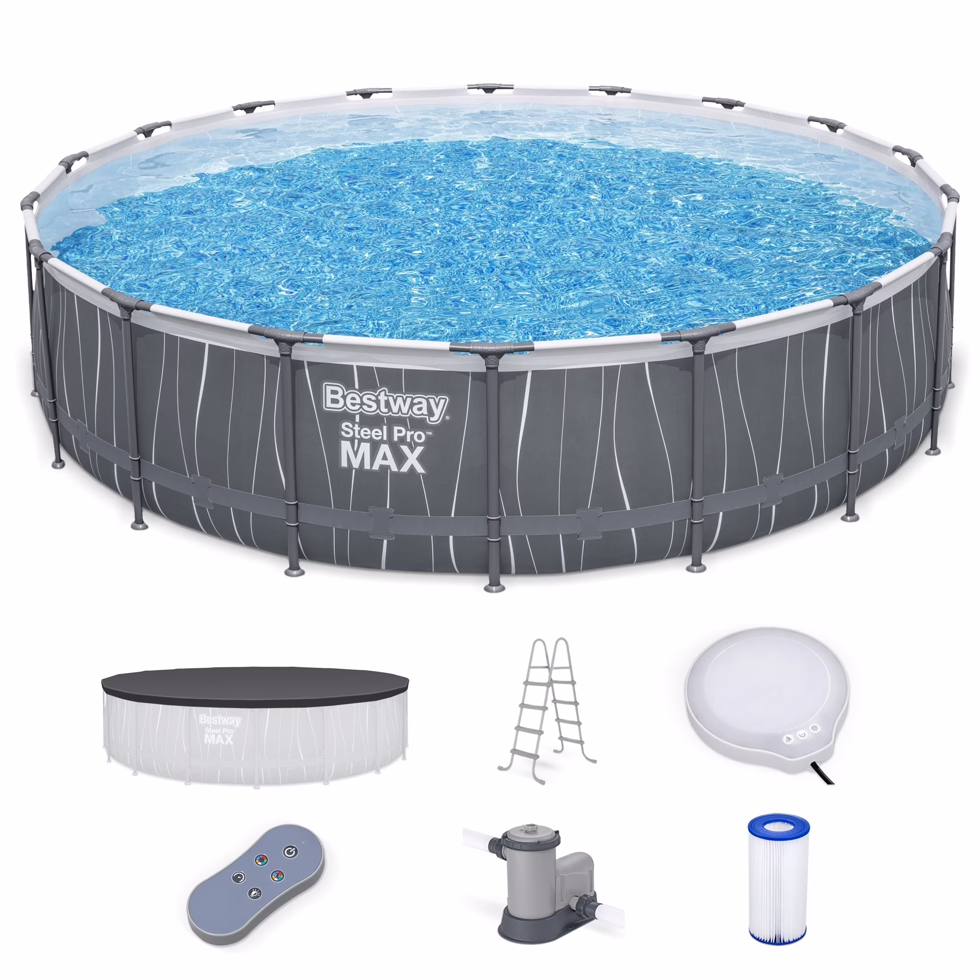 Bestway Steel Pro MAX 12' x 30" Above Ground Outdoor Swimming Pool Set - Image 7
