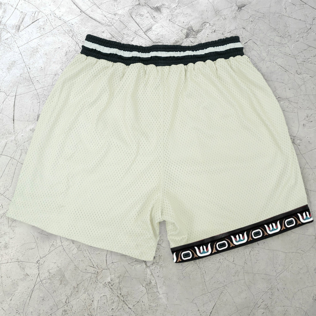 Retro Casual Butterfly Pattern Mesh Shorts