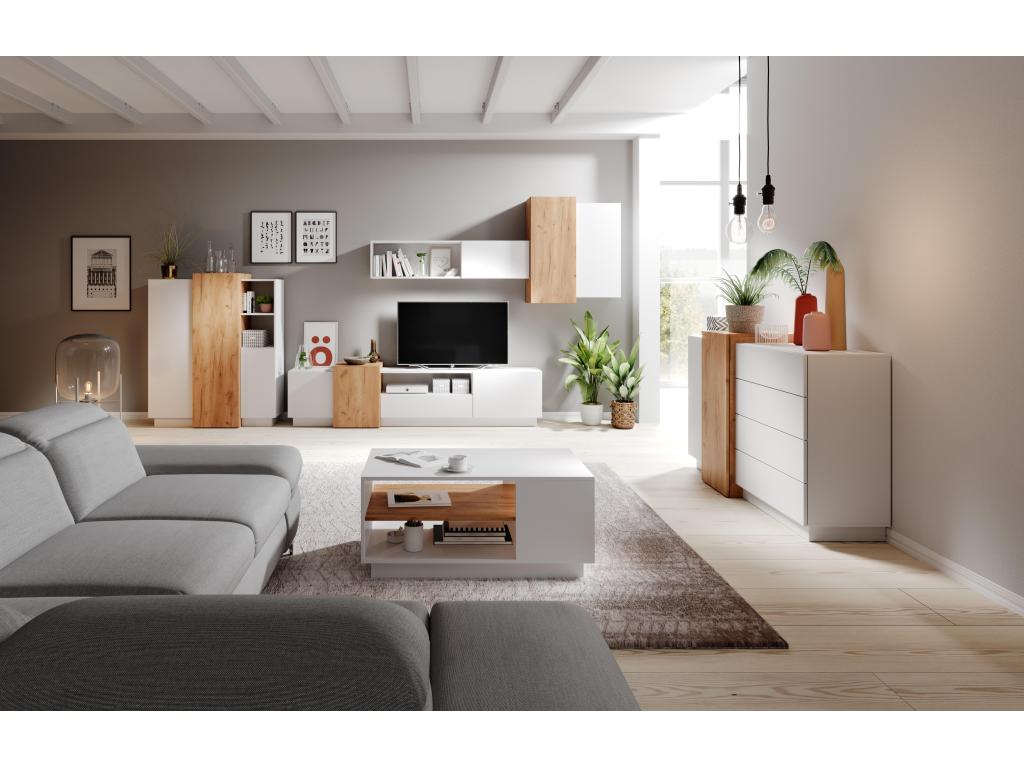 Armario Con Espejo 3D WU 3D5S 220x45x185 Blanco