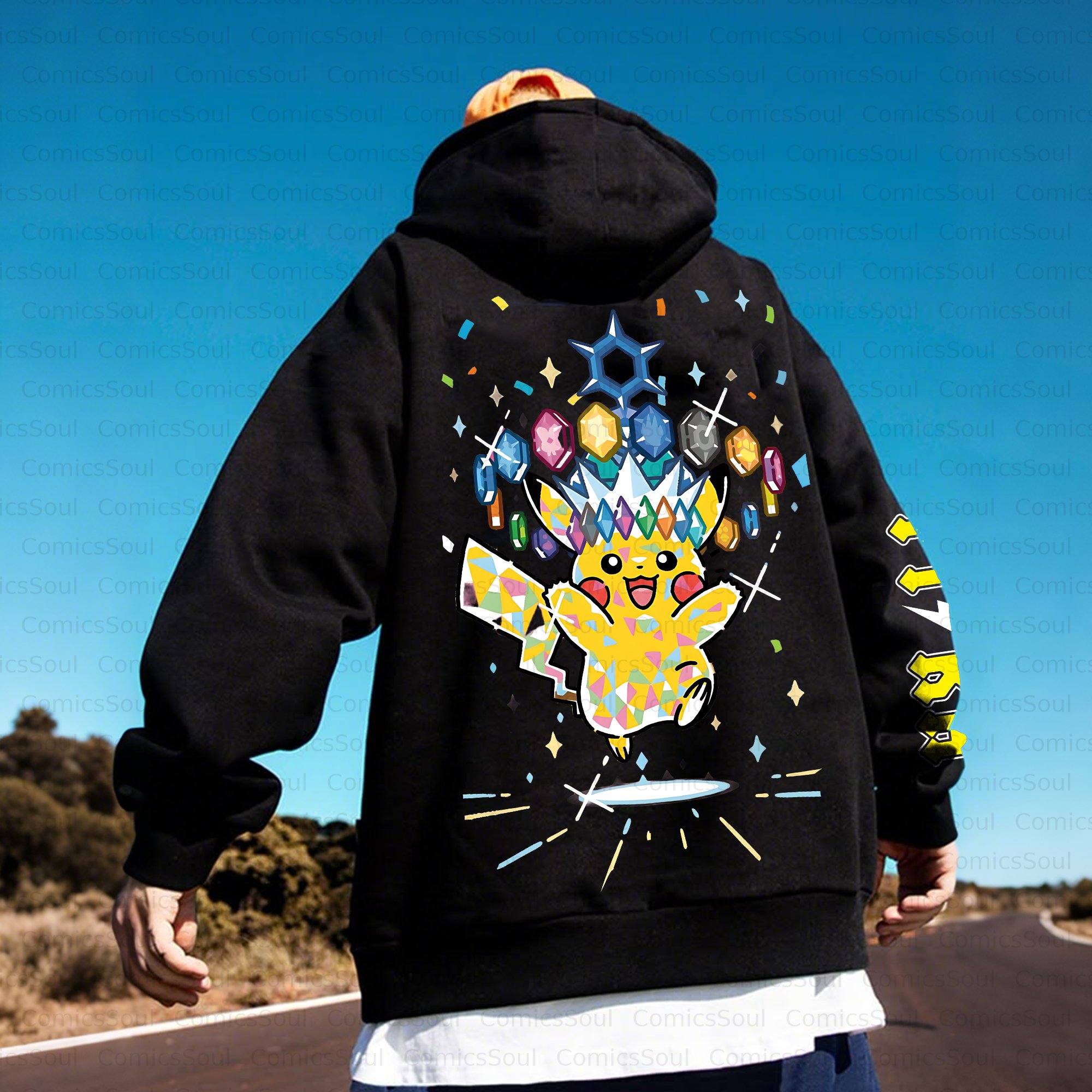 Unisex Anime Inspired Vintage Plush Hoodie
