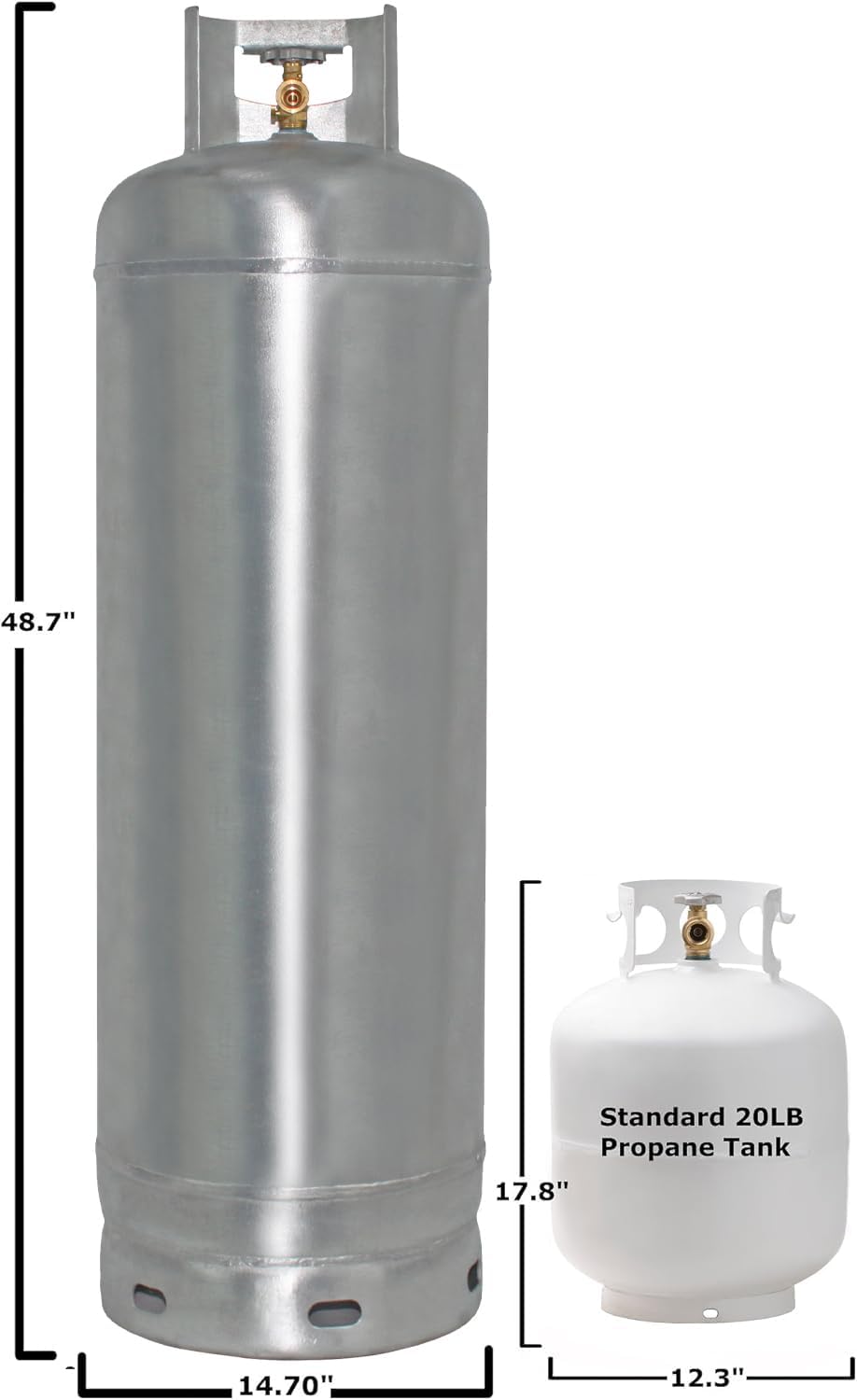 100Lb Steel Propane Tank Cylinder with Pol Valve