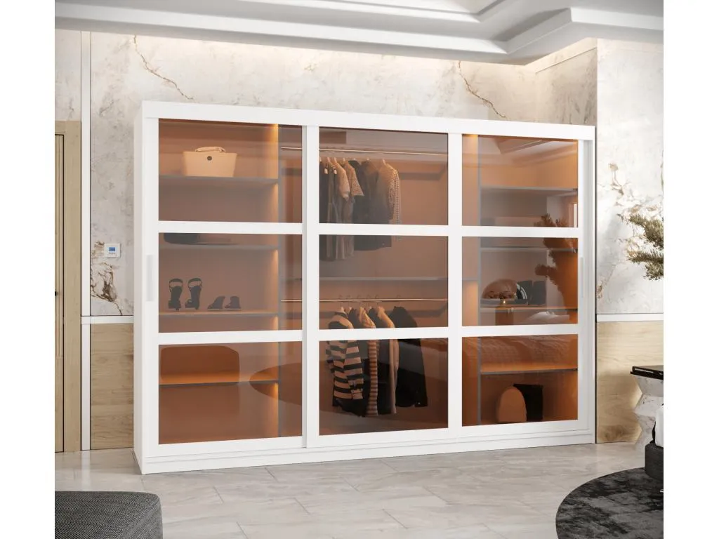ARMARIO DOME DE PUERTAS CORREDERAS 200/250/62 3 puertas (blanco) YWOE09250