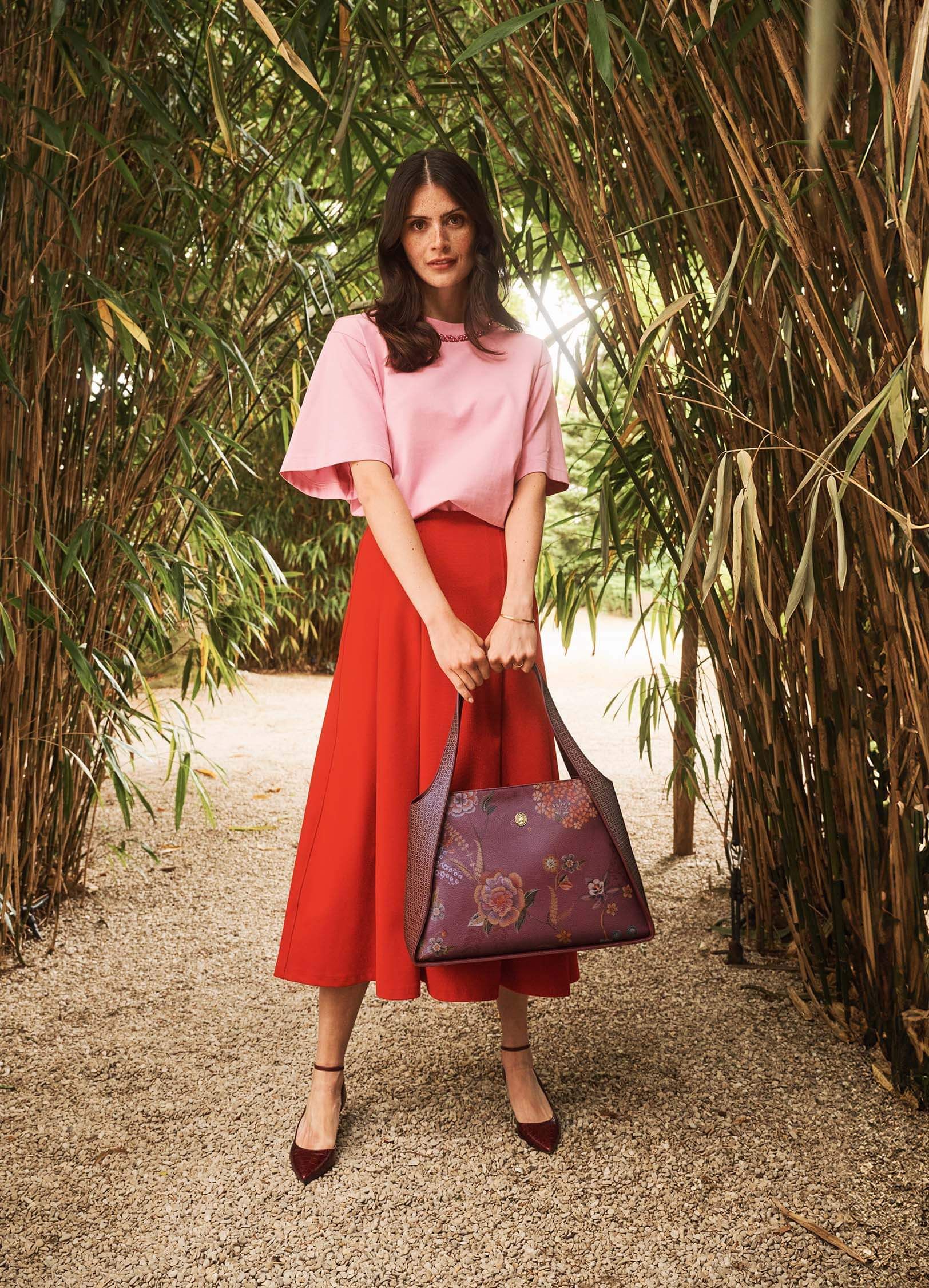 Shoulderbag Filou Large Bodhi Flower Red