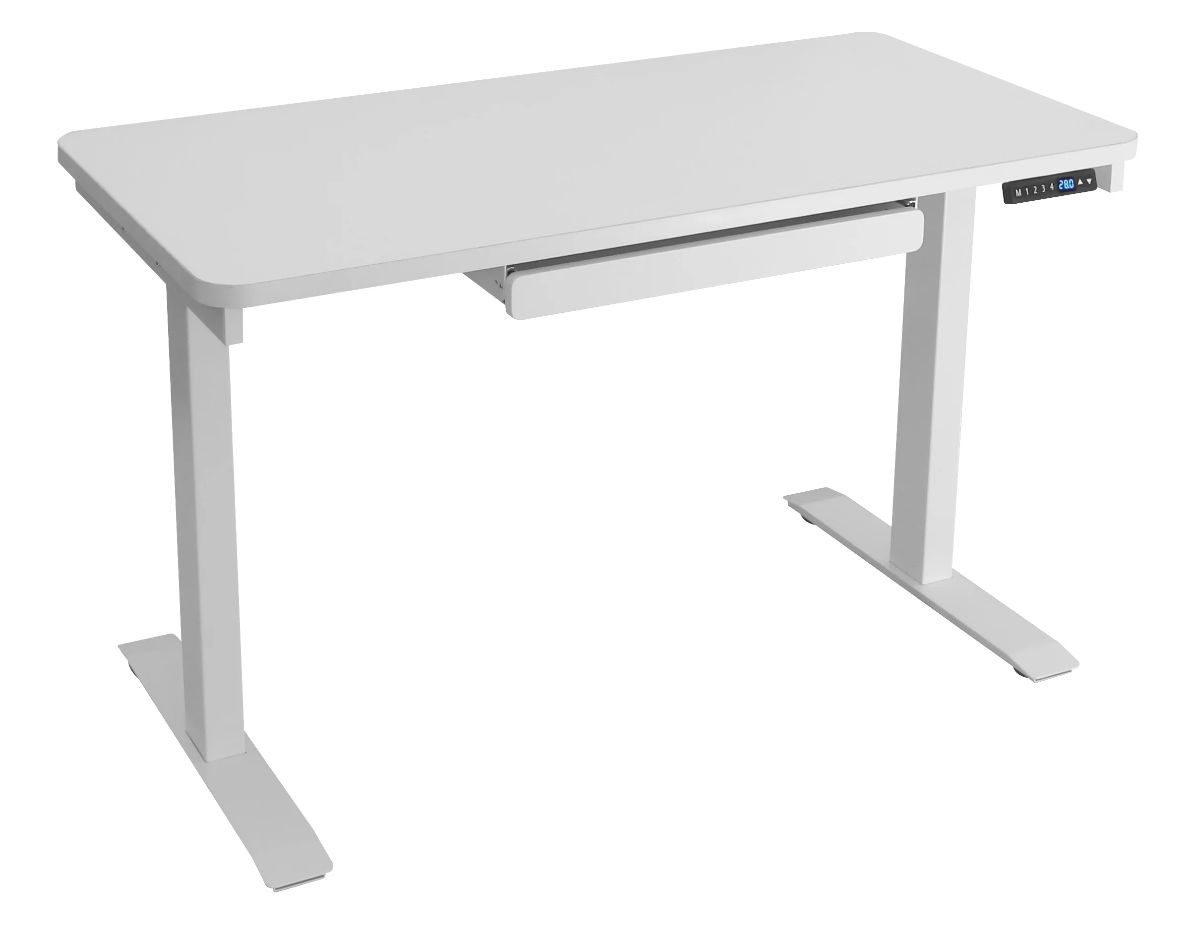 Motionwise Black Electric Height Adjustable Standing Desk, 24?x48", Height Adjustable 28"-48" with 4 pre-set height adjustments and USB Charge Port, Multiple Colors - Image 10