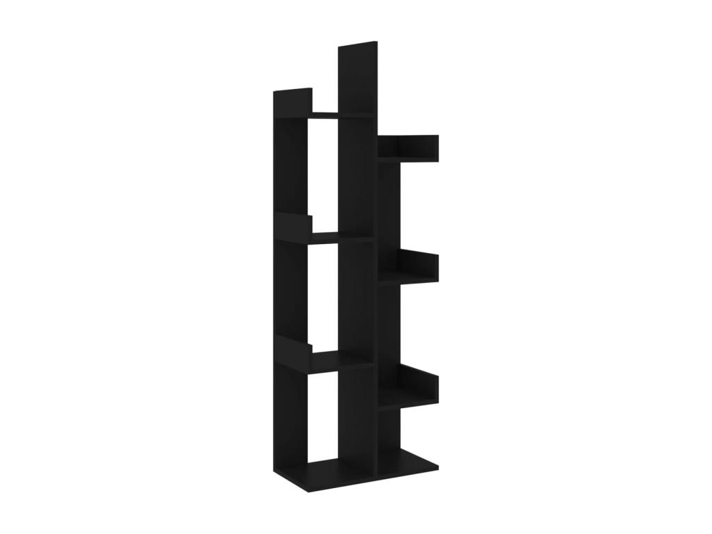 Armario de libros madera contrachapada negro 48x25 - 5x140 cm