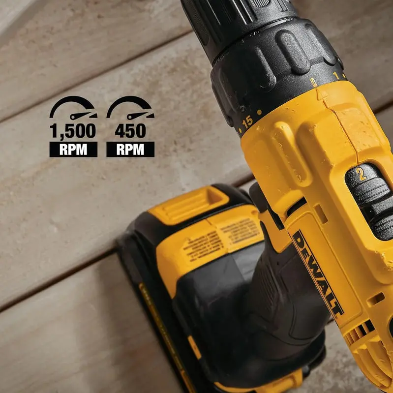 20V MAX Cordless Drill And Impact Driver Combo Kit With 2 Batteries And Fast-Charging Station - DCD771 - Image 5 20V MAX Cordless Drill And Impact Driver Combo Kit With 2 Batteries And Fast-Charging Station - DCD771 - Image 5