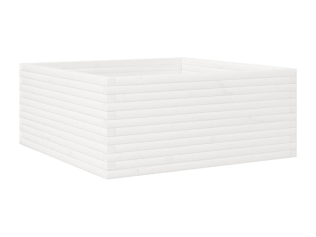 Jardinera madera maciza de pino blanco 110x110x46 cm