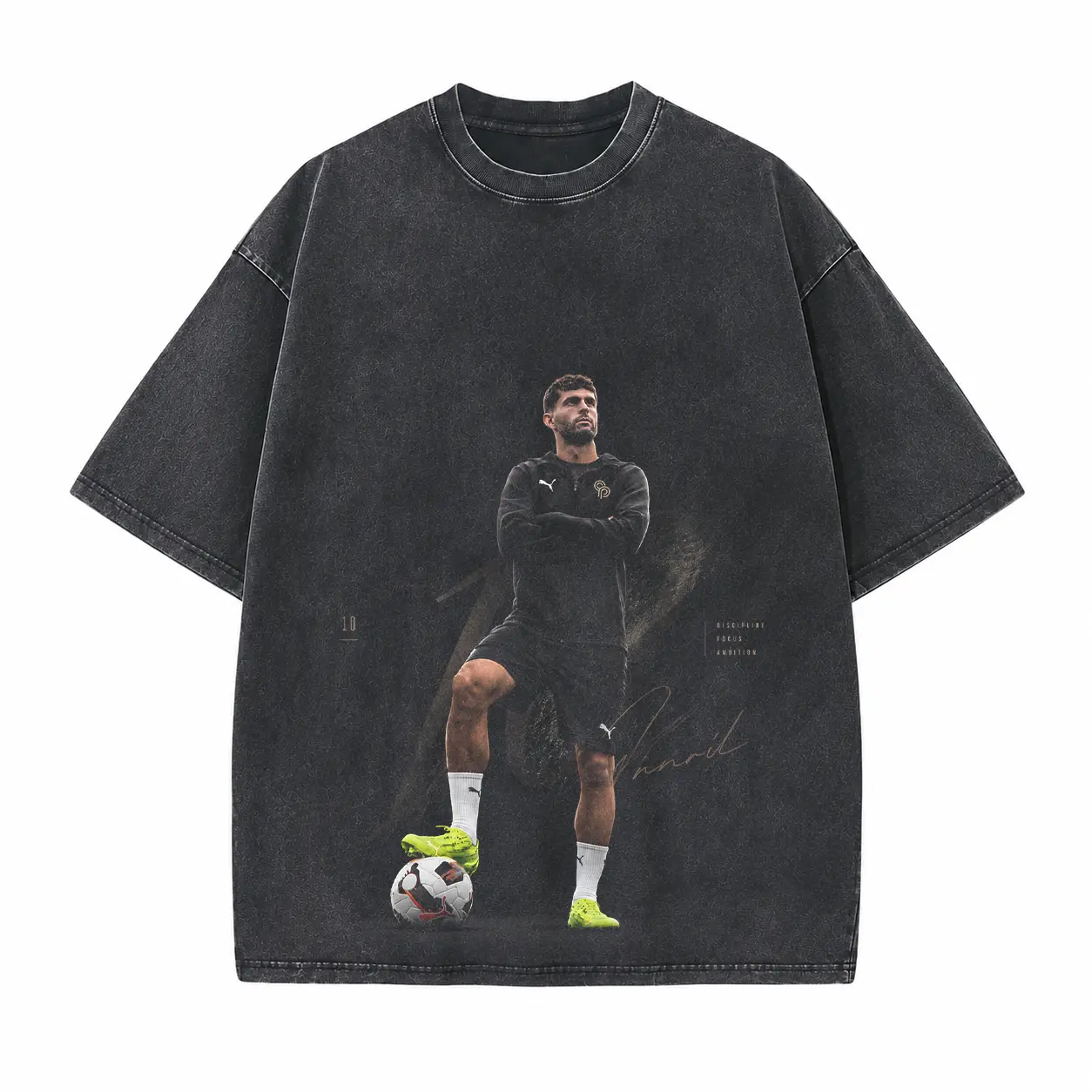 Football Culture Printed Unisex Washed T-Shirt