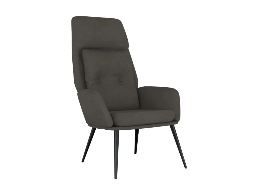 Sillón de relajación Gris oscuro Piel sintética