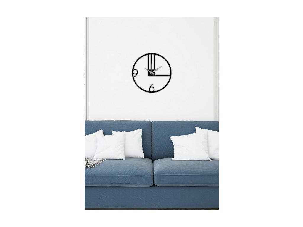 Reloj de Pared Números 14, Negro, 60x0,15x60 cm, Hogarlujo