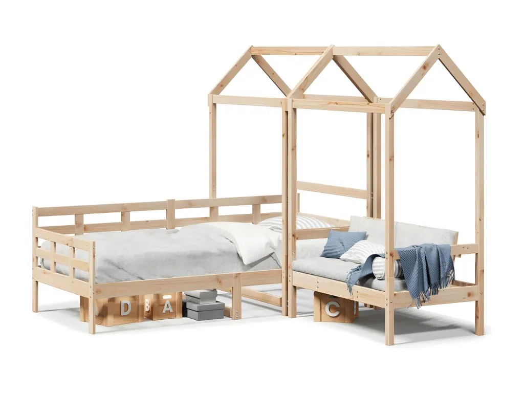Set de sofá cama y banco con techo Micasacool maciza Micasacool 90x190 cm
