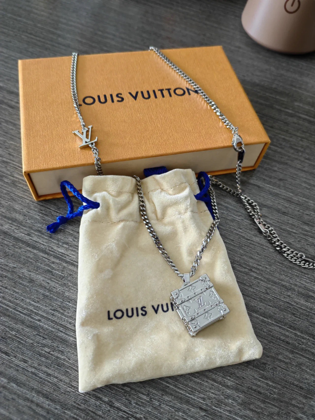 Louis Vuitton Trunk Locket Pendant Necklace - Original Replica Club