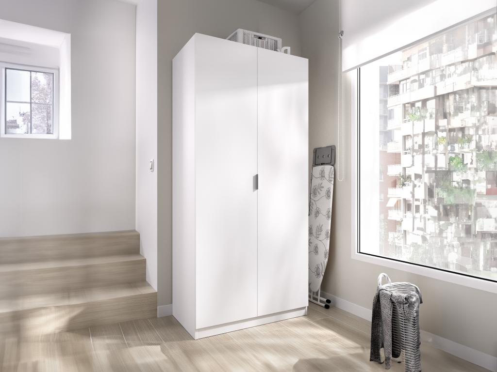 Armario 2 puertas - 81 cm - blanco