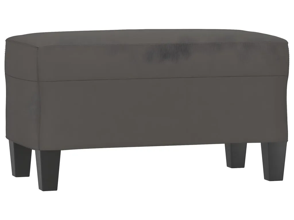 Banco tapizado cuero sintético gris 70x35x41 cm hlq1545105