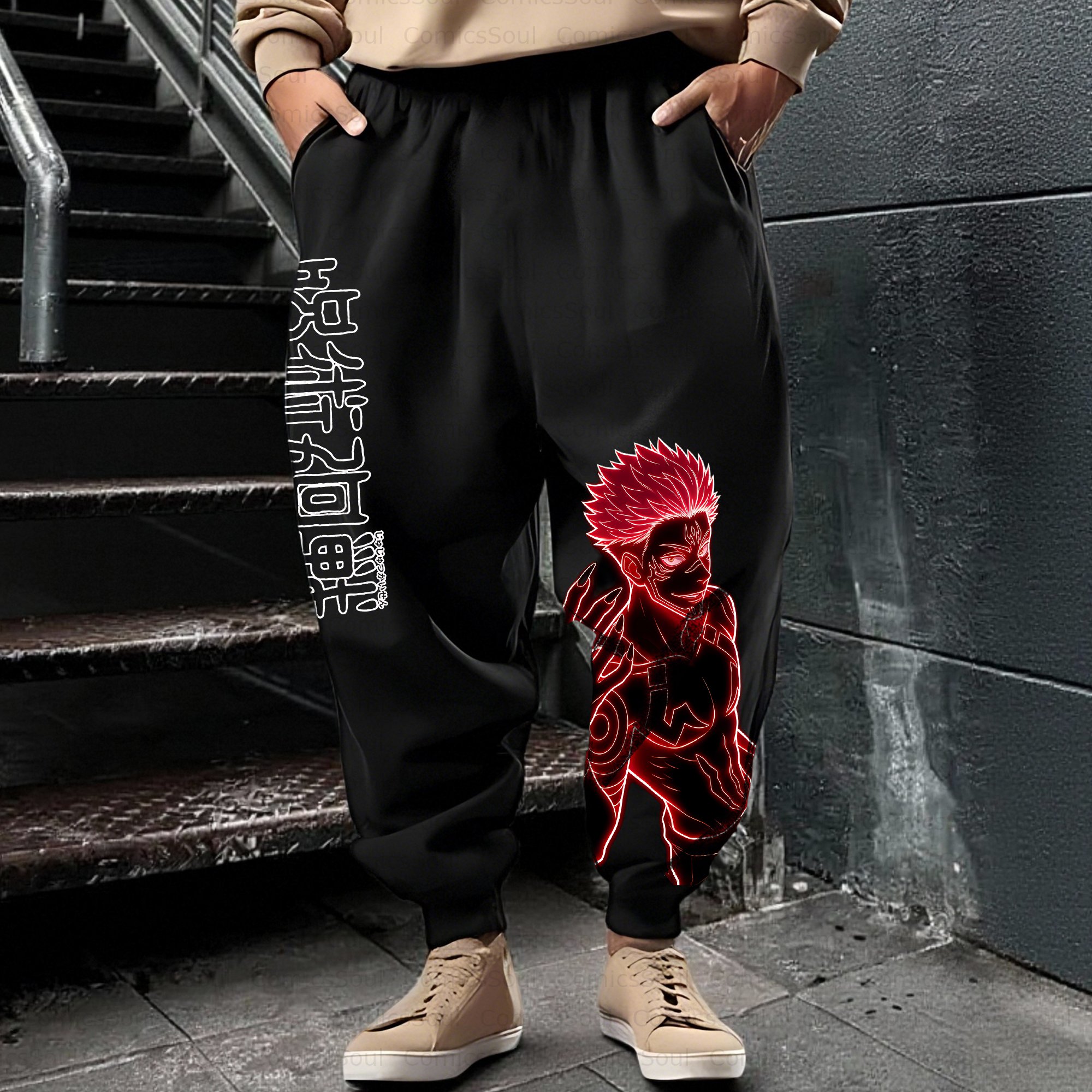 Unisex Casual Anime Streetwear Pant