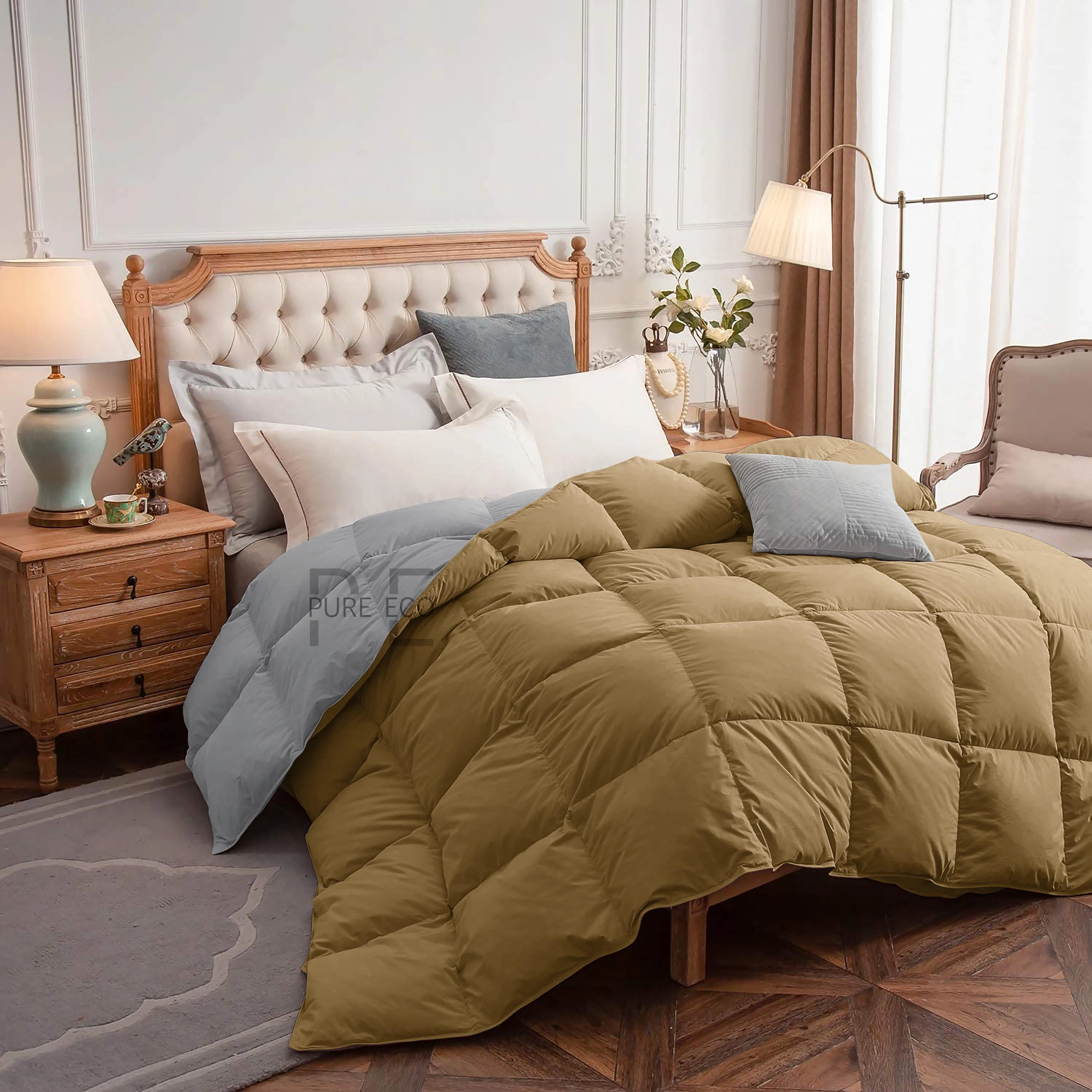 Ayanshi Hotel Bedding Comforter Twin Size, Duvet Insert, Quilted Comforter with Corner Tabs, All Season Lightweight Quilt, Down Alternative Hotel Comforter Twin Size 68X90 Baby Pink - Image 30