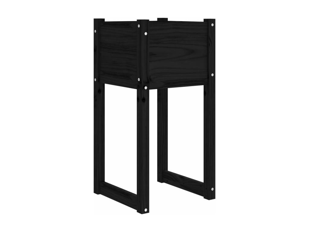 Decoratodo madera maciza de pino negro 40x40x81 cm