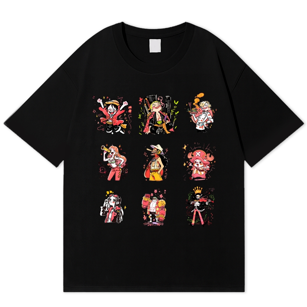 One Piece Unisex Round Neck Anime T-shirt
