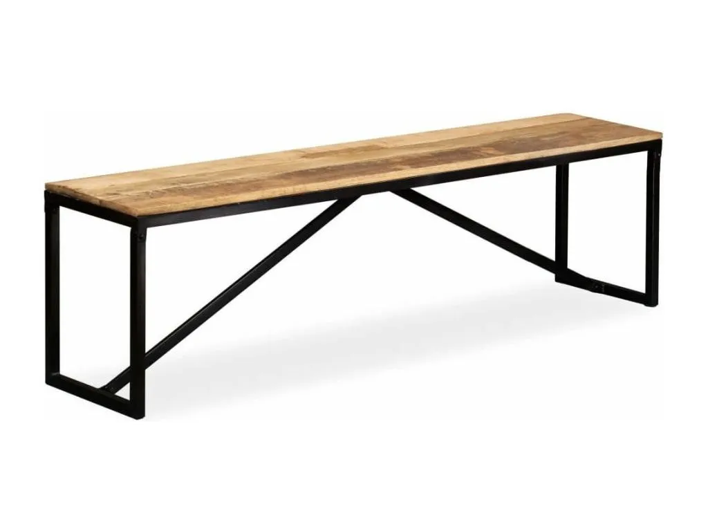 Banco de mango macizo 160x35x45 cm marrón cálido qip3485529