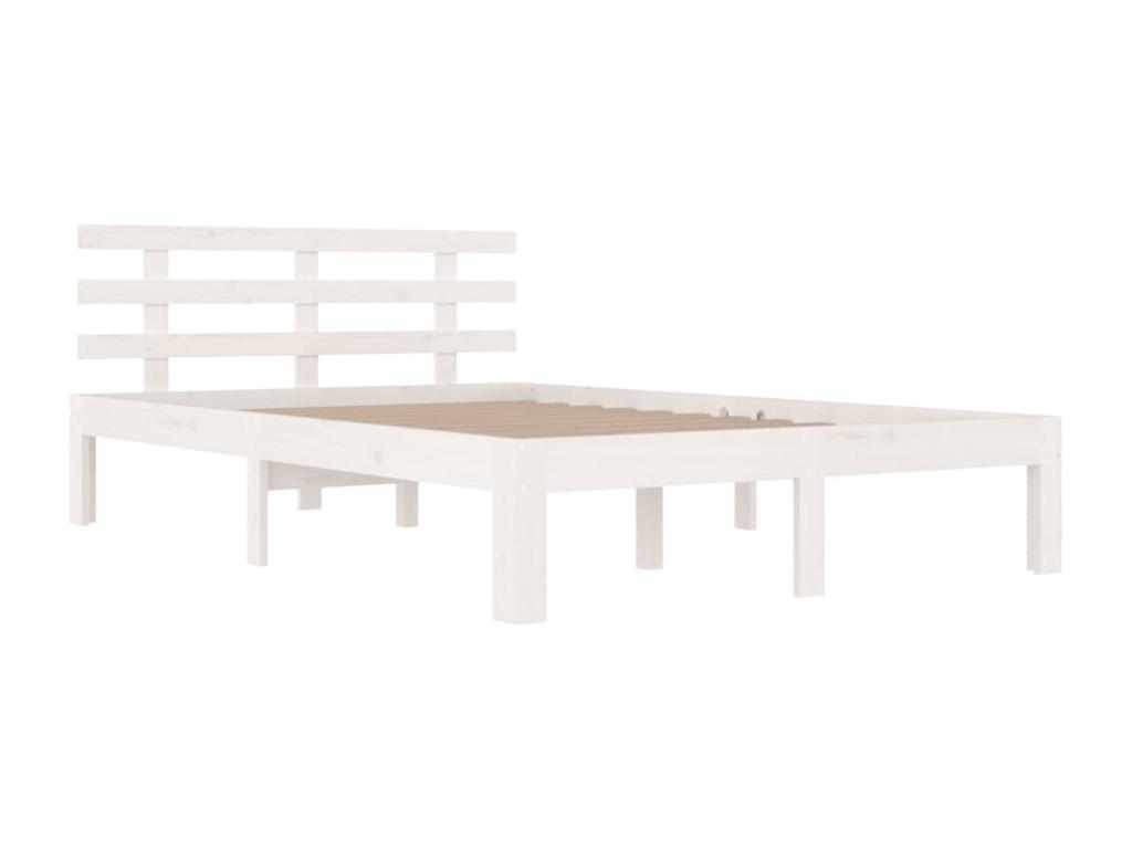 Mueblescolor de cama doble sin colchón madera blanco 150x200 cm
