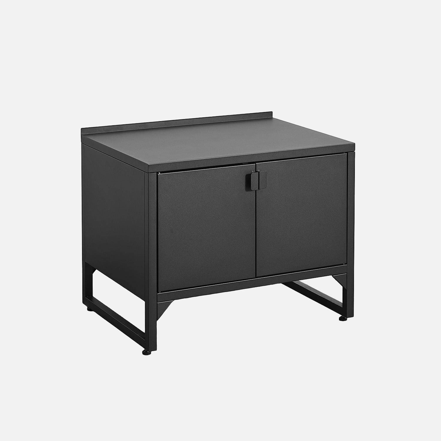 Kea - Cocina exterior de acero, 2 puertas, 80cm