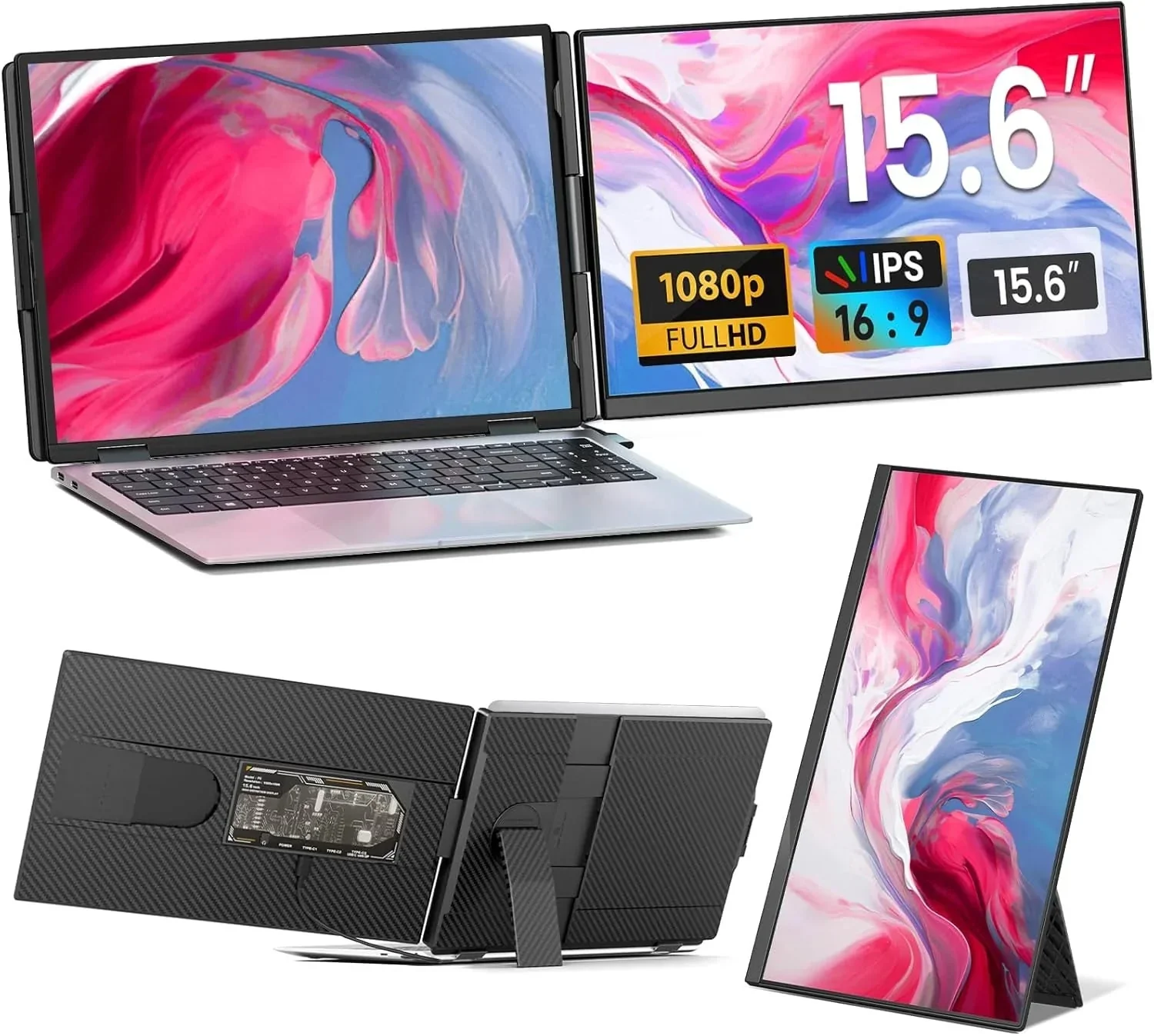 Cevaton Laptop Screen Extender With 15.6 Inch FHD 1080P Display - P5 - Image 2 Cevaton Laptop Screen Extender With 15.6 Inch FHD 1080P Display - P5 - Image 2