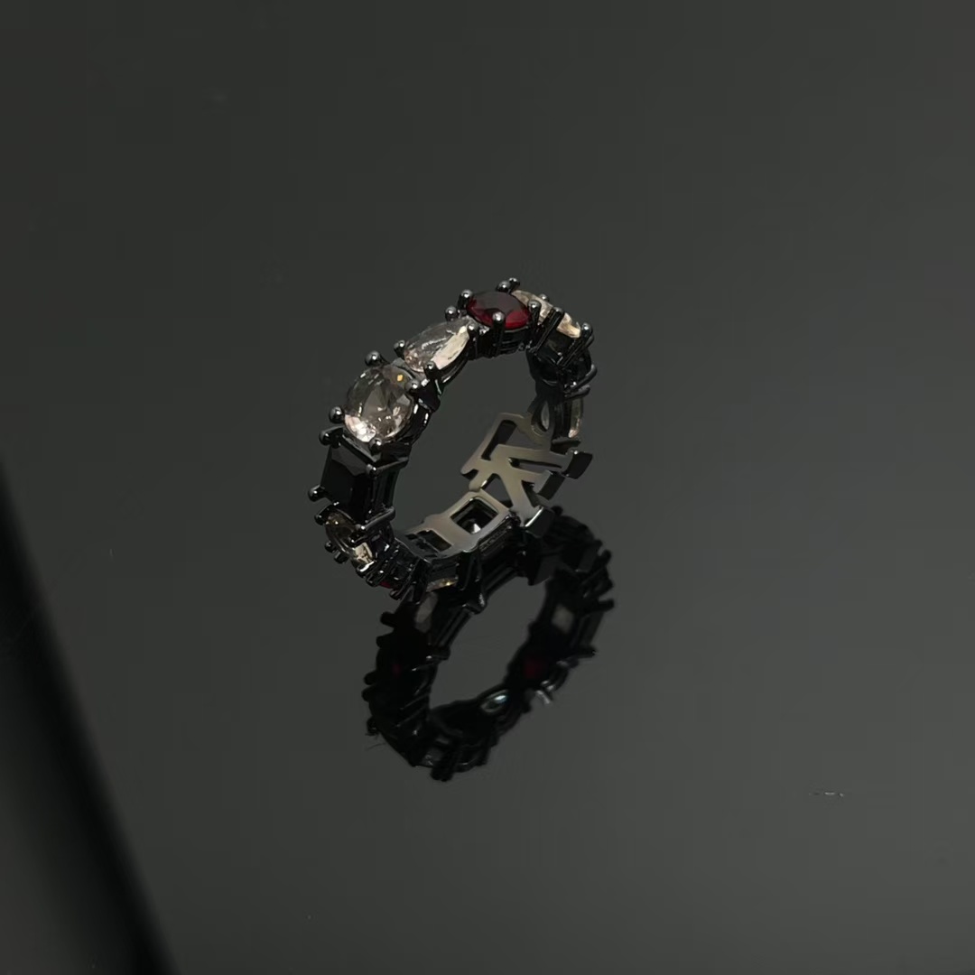 Louis Vuitton Unisex Wide Band Black Ring - Original Replica Club