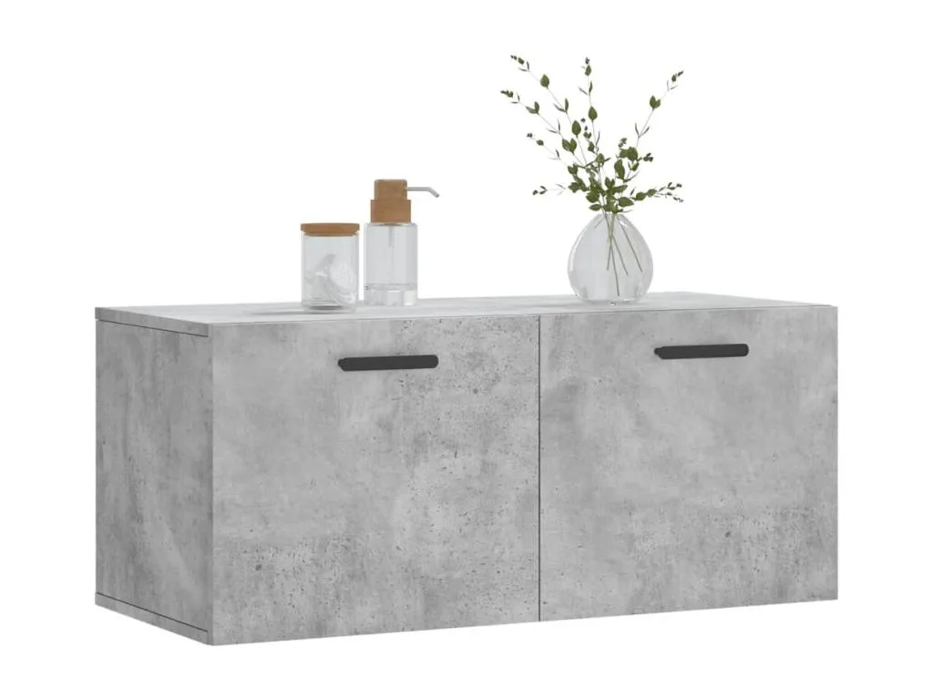 Armario de pared Alkihogares ingeniería gris hormigón 80x36.5x35 cm